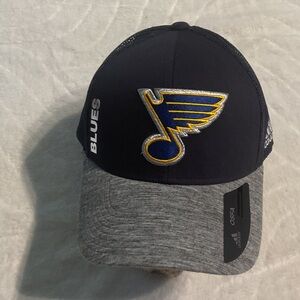 Adidas Navy and Gray Blues Cap NHL